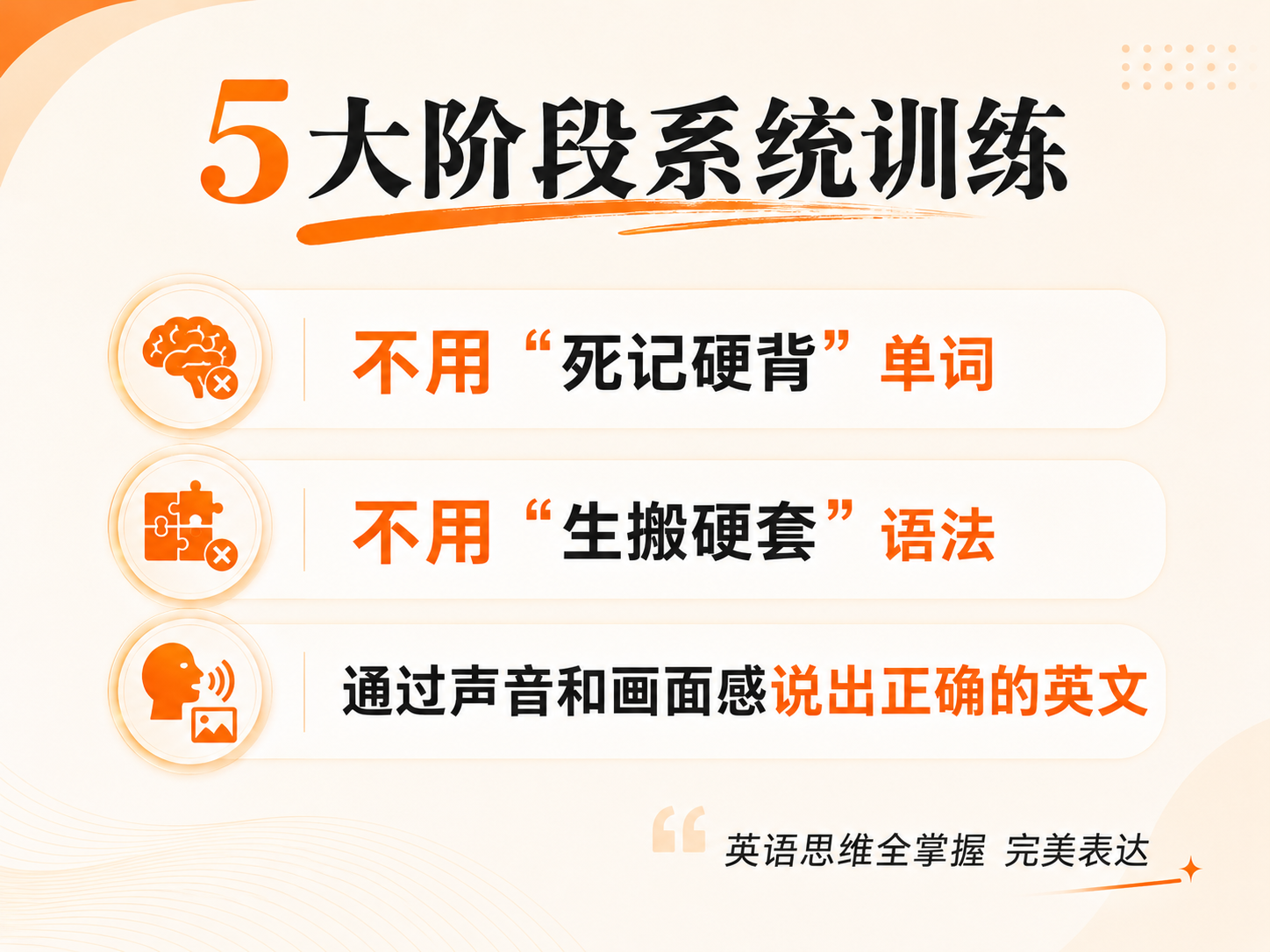 五大阶段系统训练介绍